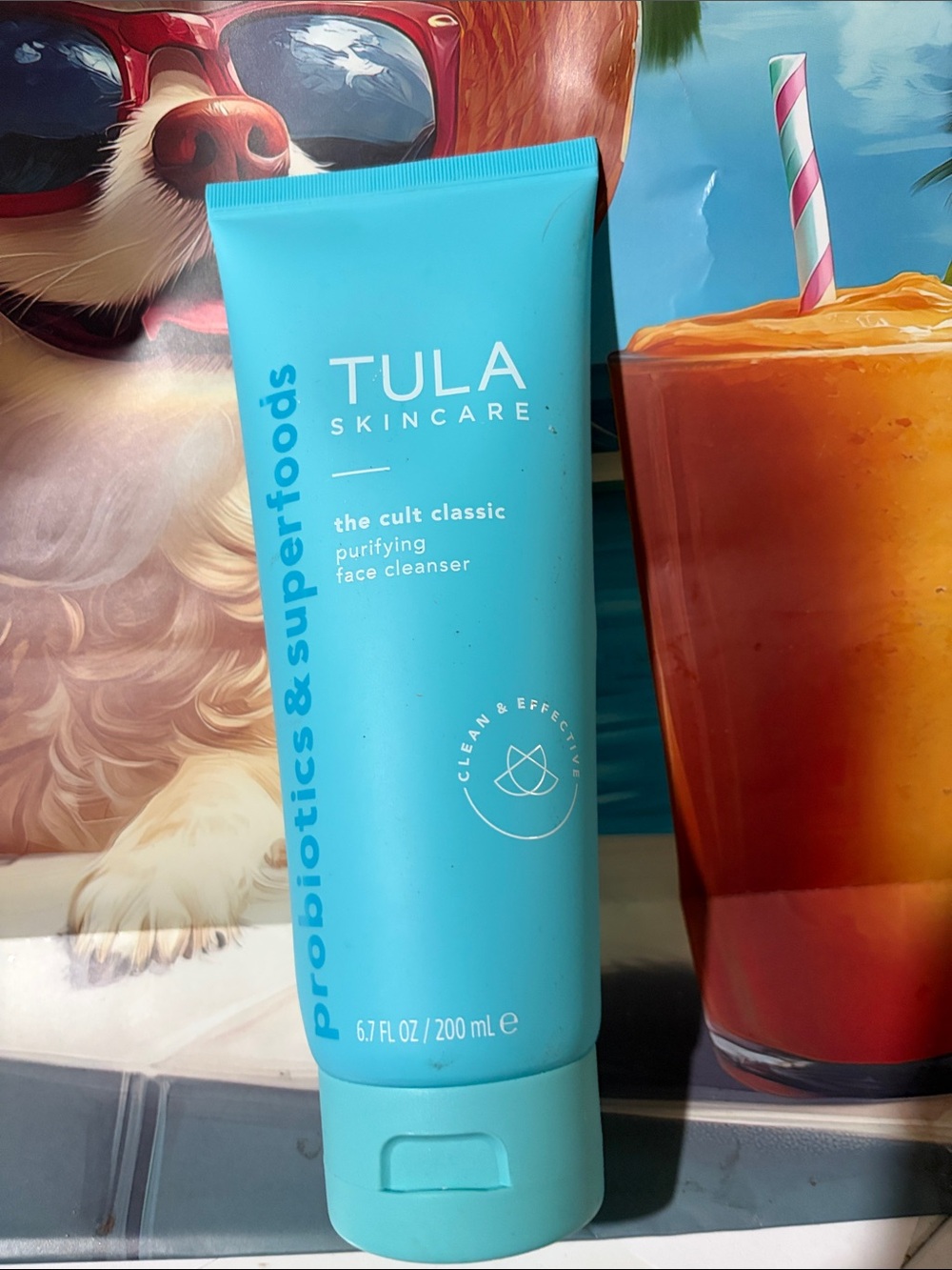 Tula Skincare Aqua Blue Purifying Face Cleanser Tube